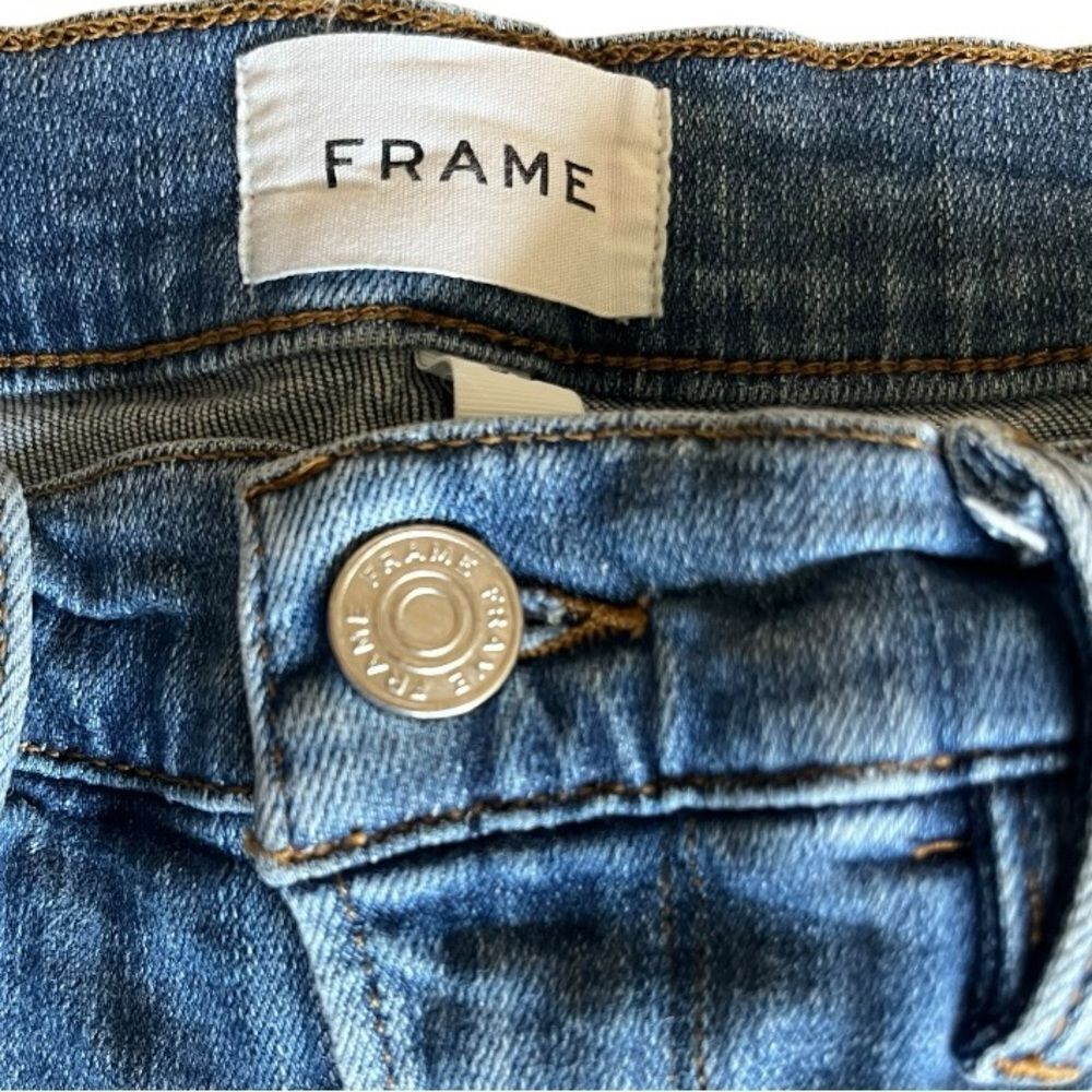 Frame Blue Le Crop Flared Jeans - Picture 2 of 8